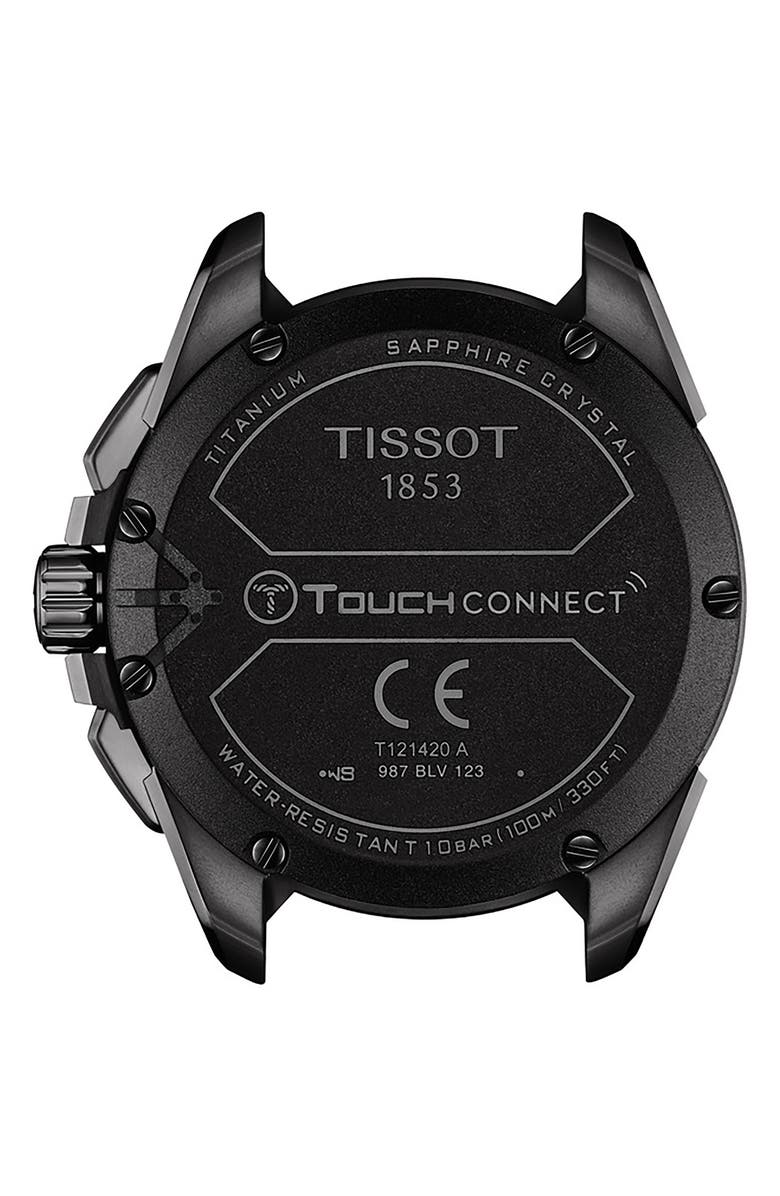 Tissot T-Touch Connect Solar Smart Silicone Strap Watch, 47.5mm, Alternate, color,