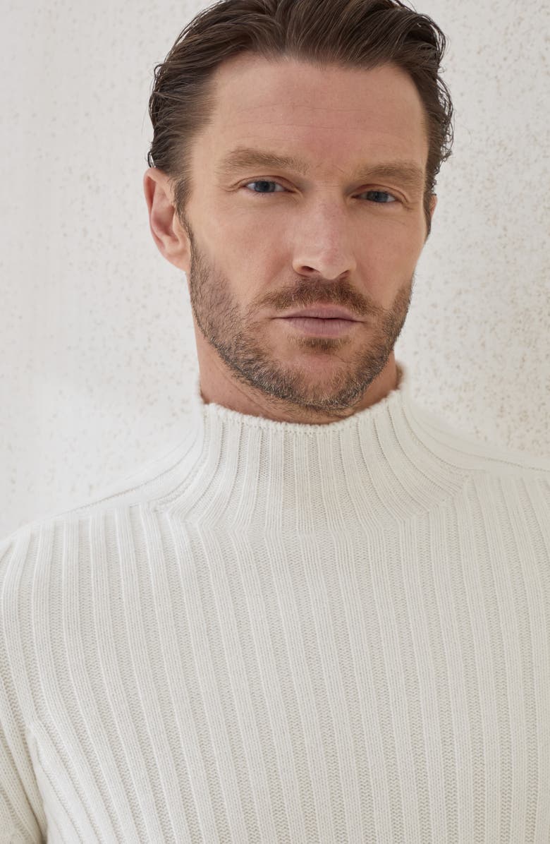 Brunello Cucinelli Ribbed turtleneck sweater, Alternate, color, Panama