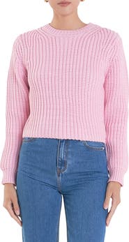 English Factory Crewneck Crop Sweater