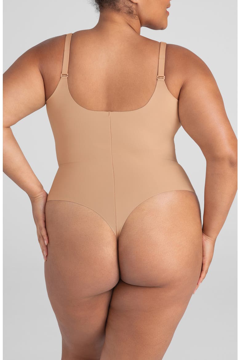 Cami Thong Bodysuit, Alternate, color, SAND