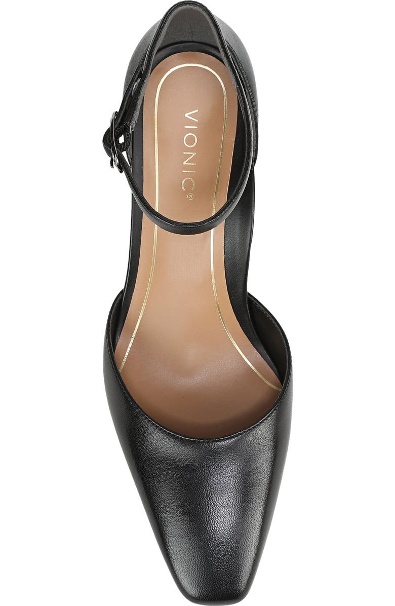 Vionic Scarlett Ankle Strap Pump, Alternate, color, Black Leather