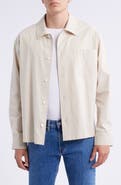 FRAME Cotton Seersucker Shirt Jacket