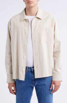 FRAME Cotton Seersucker Shirt Jacket