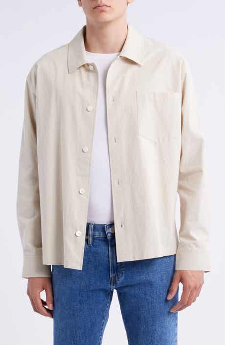 FRAME Cotton Seersucker Shirt Jacket
