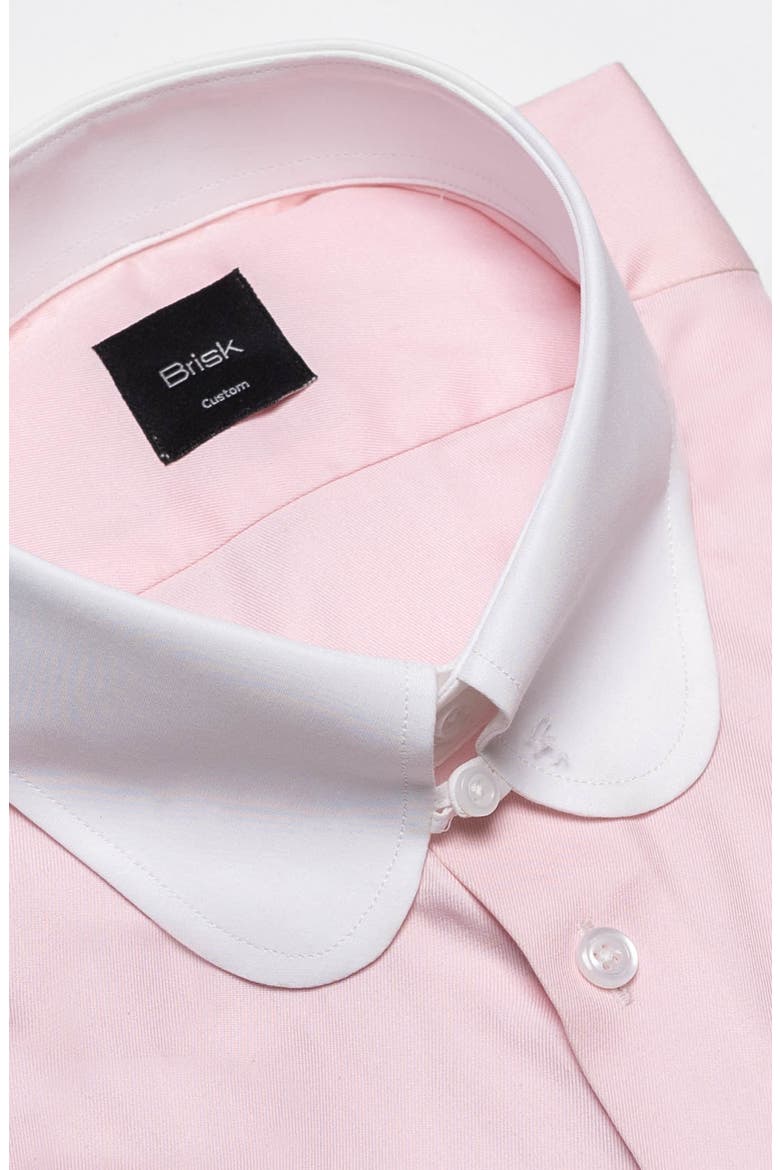 Twill Pima Cotton Collared Shirt, Alternate, color, Light Pink