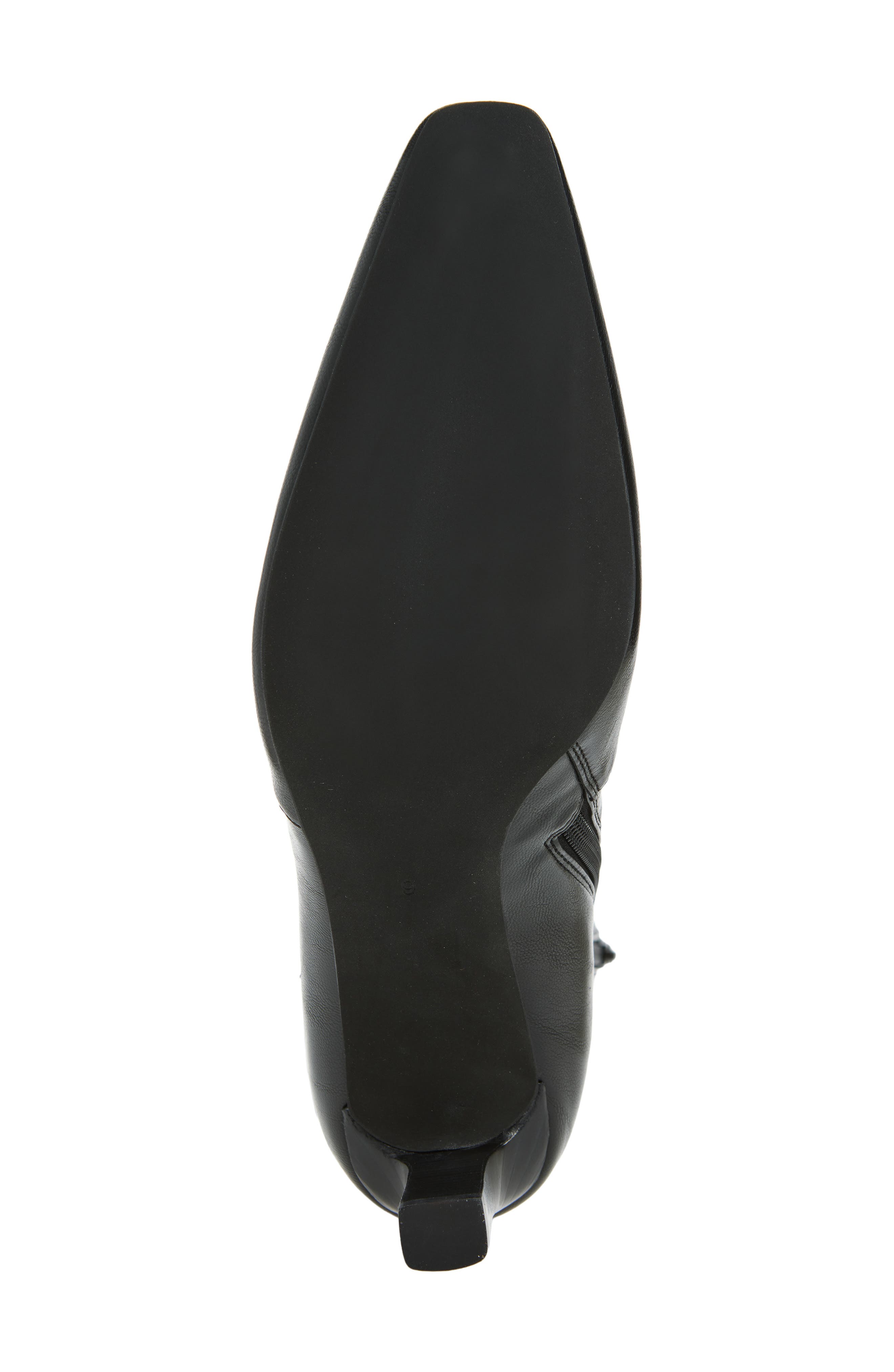 Spiraling Faux Leather Knee High Boot, Alternate, color, BLACK