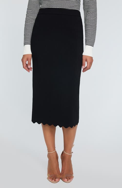 Elie Tahari The Serenda Sweater Skirt In Noir