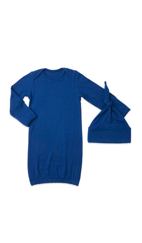 Everly Grey Analise During & After 5-piece Maternity/nursing Sleep Set For Mom & Baby In Blue