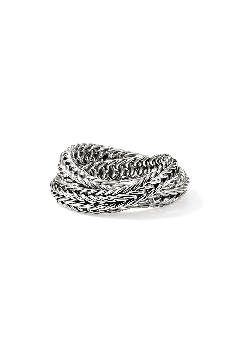 Icon Chevron Crossover Ring, 4.5mm, Alternate, color, SILVER