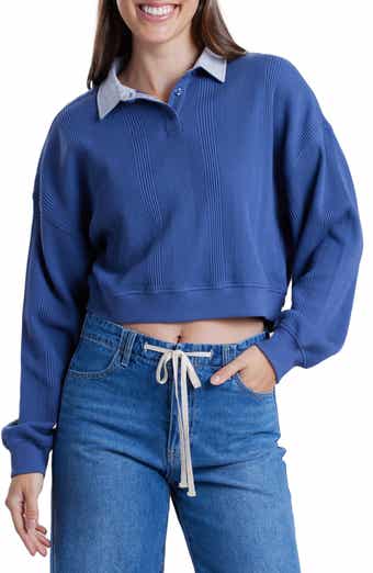 UNIONBAY Malorie Textured Long Sleeve Cotton Polo