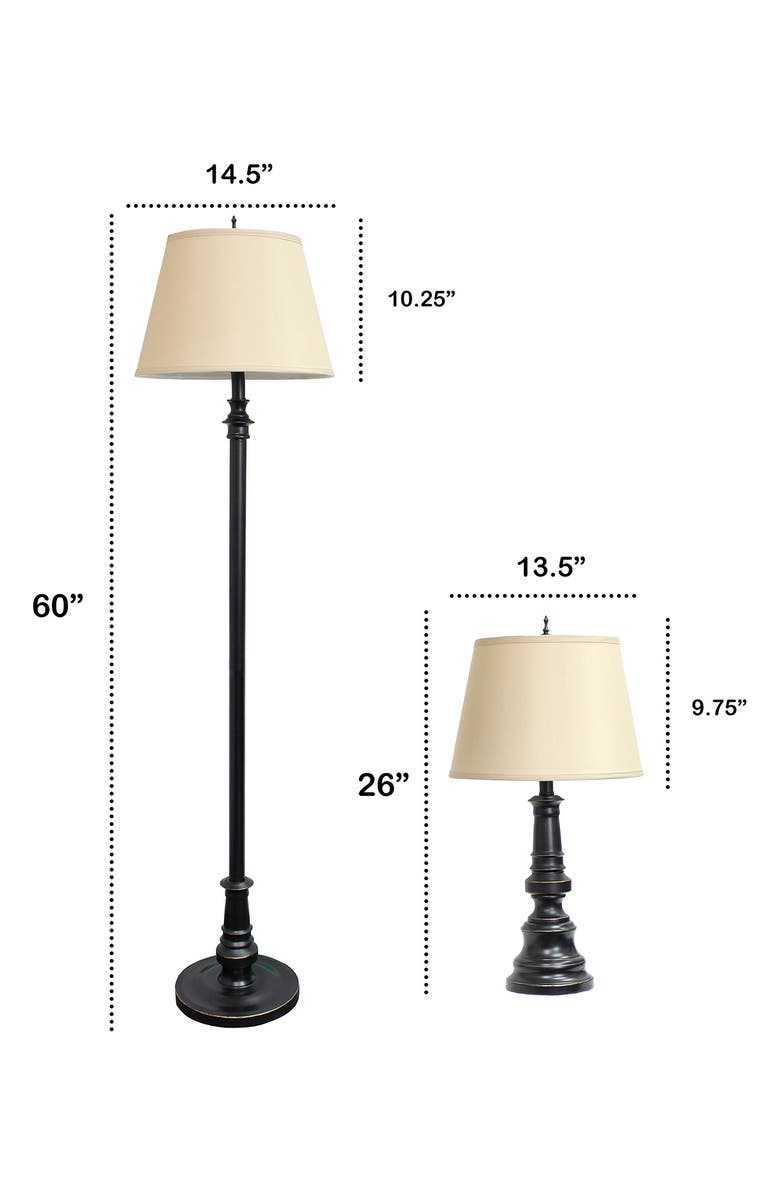 LALIA HOME 3-Piece Lamp Set, Alternate, color, 