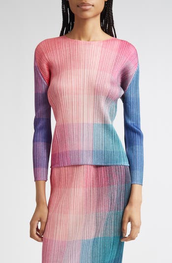 Pleats Please Issey Miyake Photon Pleated Long Sleeve Top