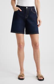 CITY BLUES Dover Relaxed Mid Thigh Denim Shorts