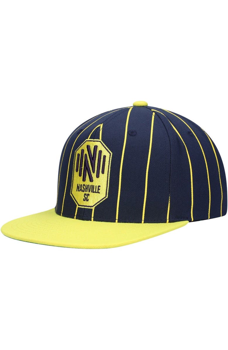 Mitchell & Ness Men's Mitchell & Ness Navy Nashville SC Team Pin Snapback Hat, Alternate, color, Navy