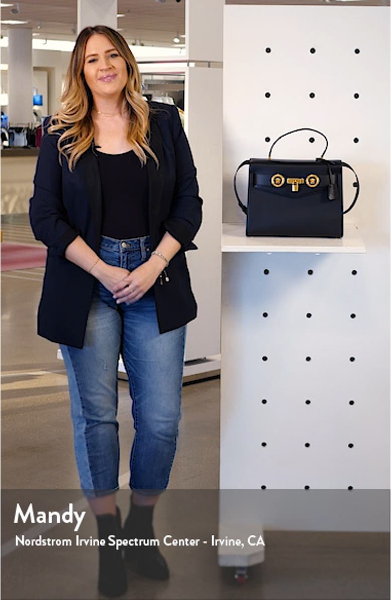 Icon Leather Top Handle Shoulder Bag, sales video thumbnail