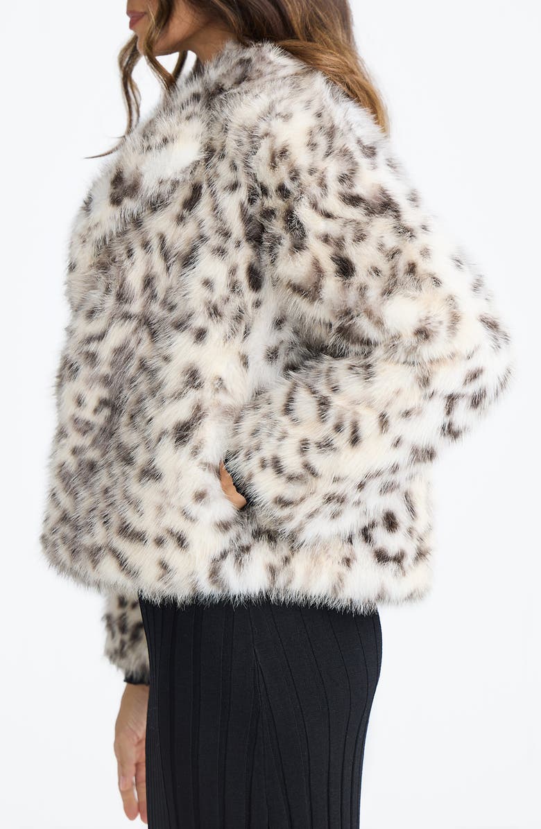 Brave+True Bertoli Faux Fur Jacket, Alternate, color, Grey Leopard