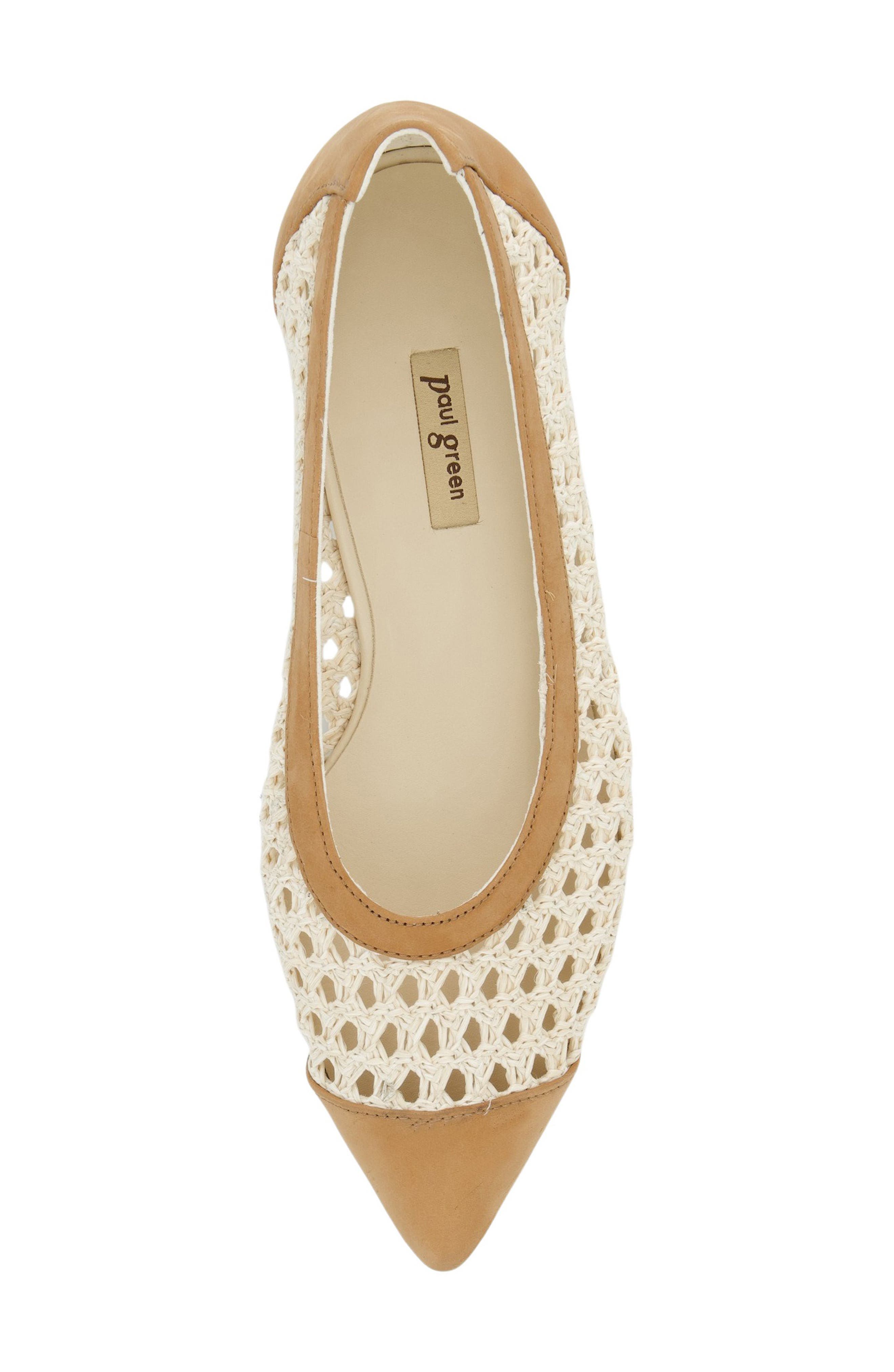 Daisy Pointed Toe Flat, Alternate, color, SISAL NATURE NUBUK DIVA