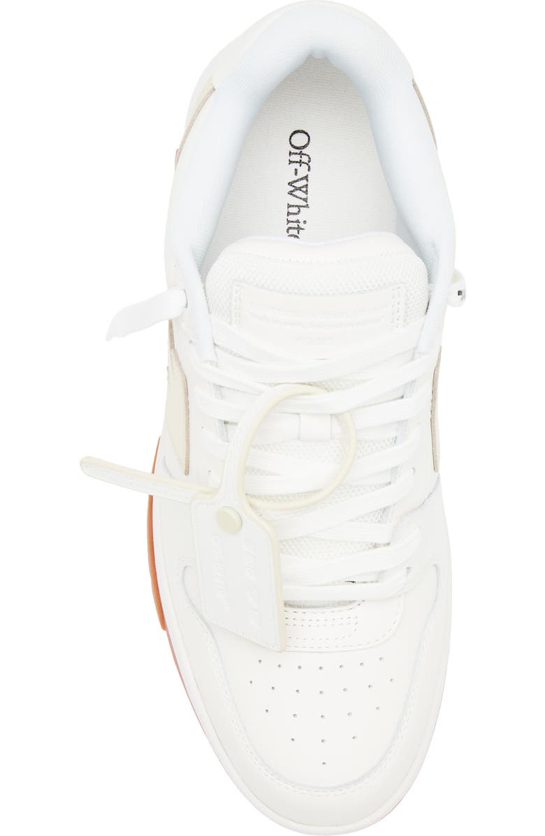 Off-White Out Of Office Leather Sneaker, Alternate, color, Beige And White
