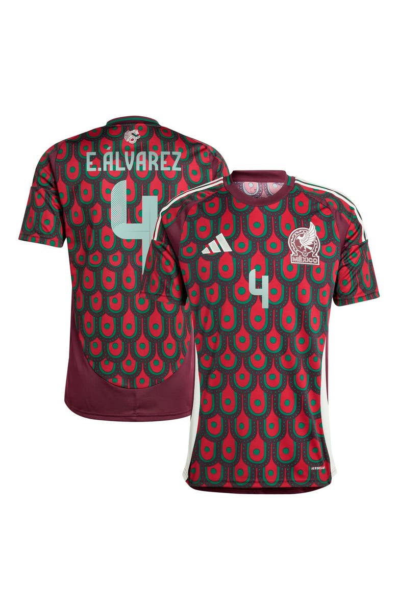 adidas Men's adidas Edson Alvarez Burgundy Mexico National Team 2024 Home Replica Player Jersey, Main, color, 