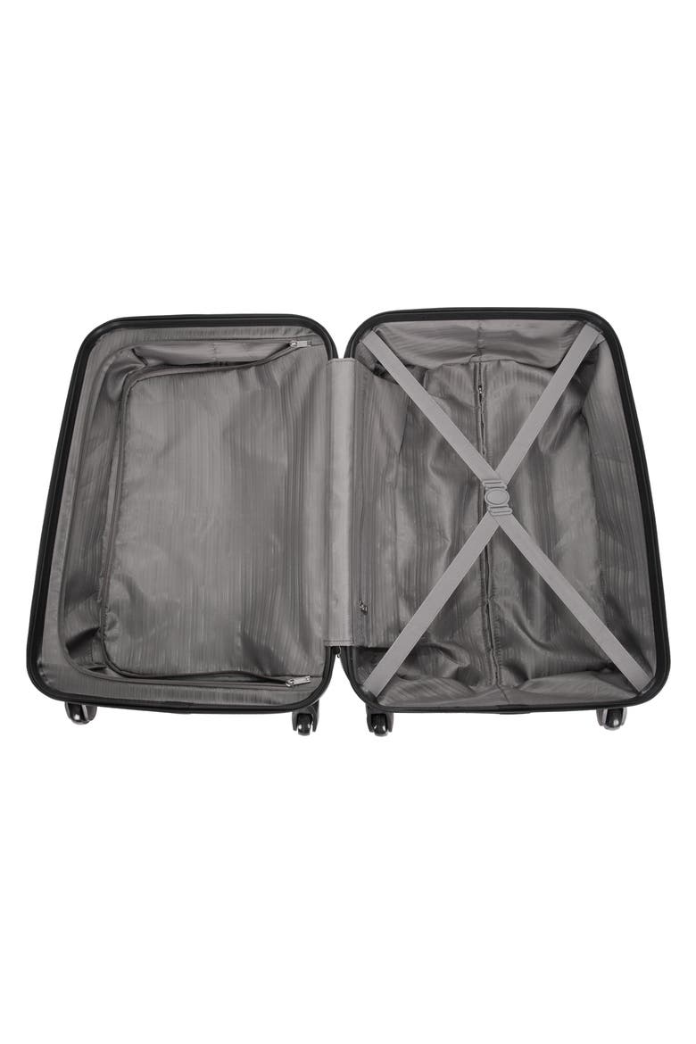 Out of Bounds Lightweight Hardside 4-Wheel Spinner Carry-On Luggage, Alternate, color, CHARCOAL