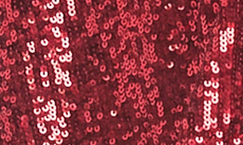Karen Kane Sequin Open Front Jacket In Red