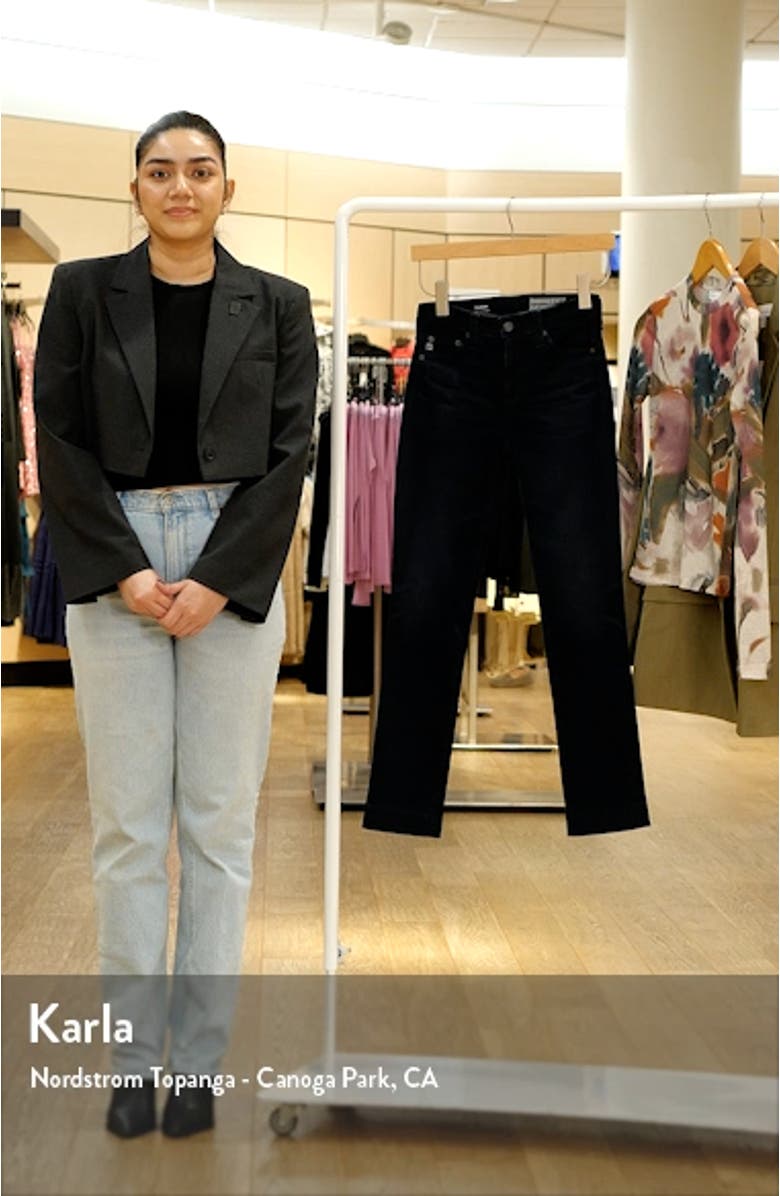 Mari High Waist Ankle Slim Straight Leg Jeans, sales video thumbnail