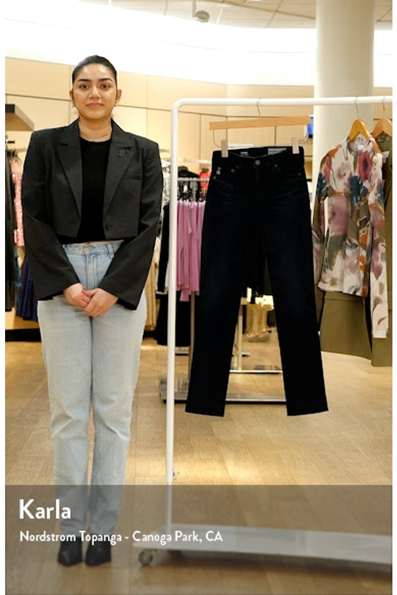 Mari High Waist Ankle Slim Straight Leg Jeans video