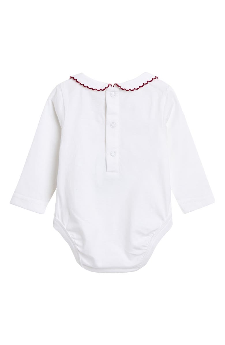 JOJO MAMAN BEBE Smocked Overalls & Bodysuit, Alternate, color, Red