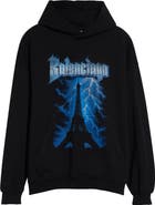Balenciaga Paris Thunderstorm Medium Fit Dry Fleece Graphic Hoodie