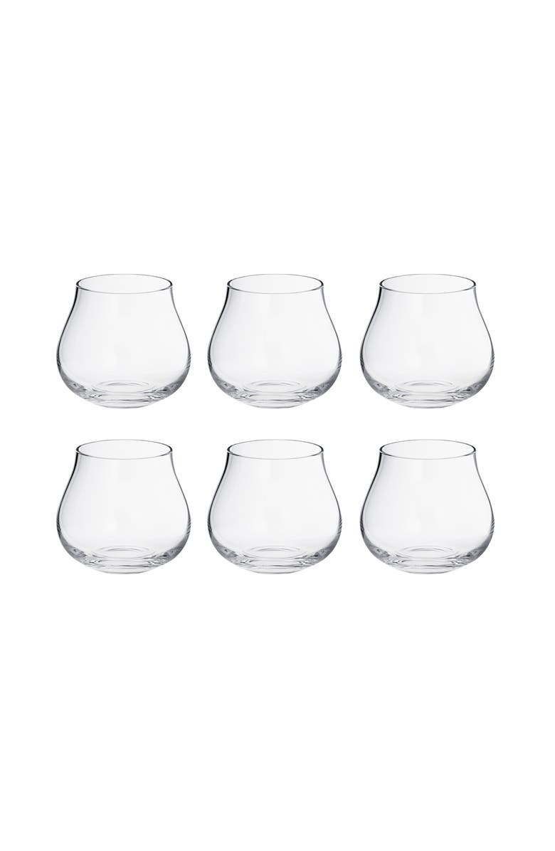 Georg Jensen Set of 6 Low Crystal Tumblers, Alternate, color, Clear