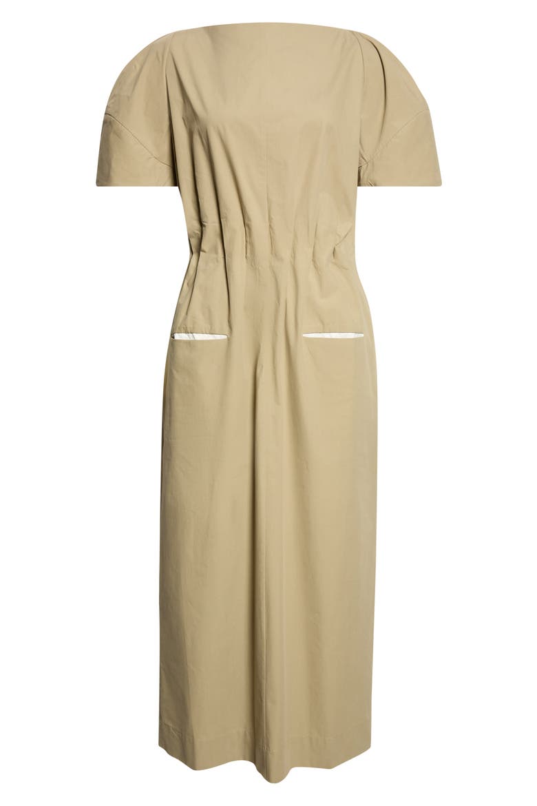 Maddie Cotton Midi Dress, Alternate, color, SAND