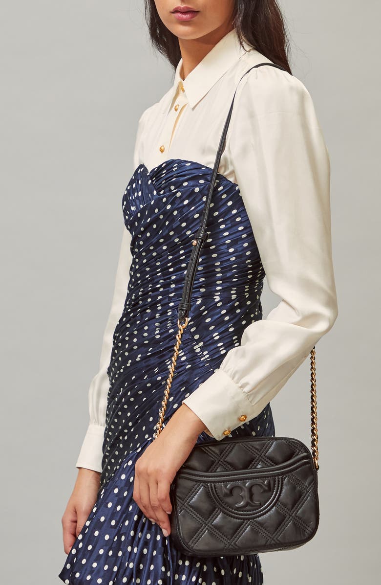 Tory Burch Fleming Quilted Leather Camera Bag, Alternate, color,