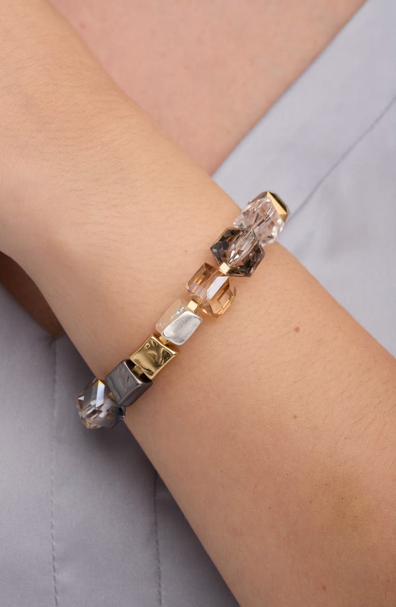 SAACHI Square Beaded Bracelet, Alternate, color, Gold