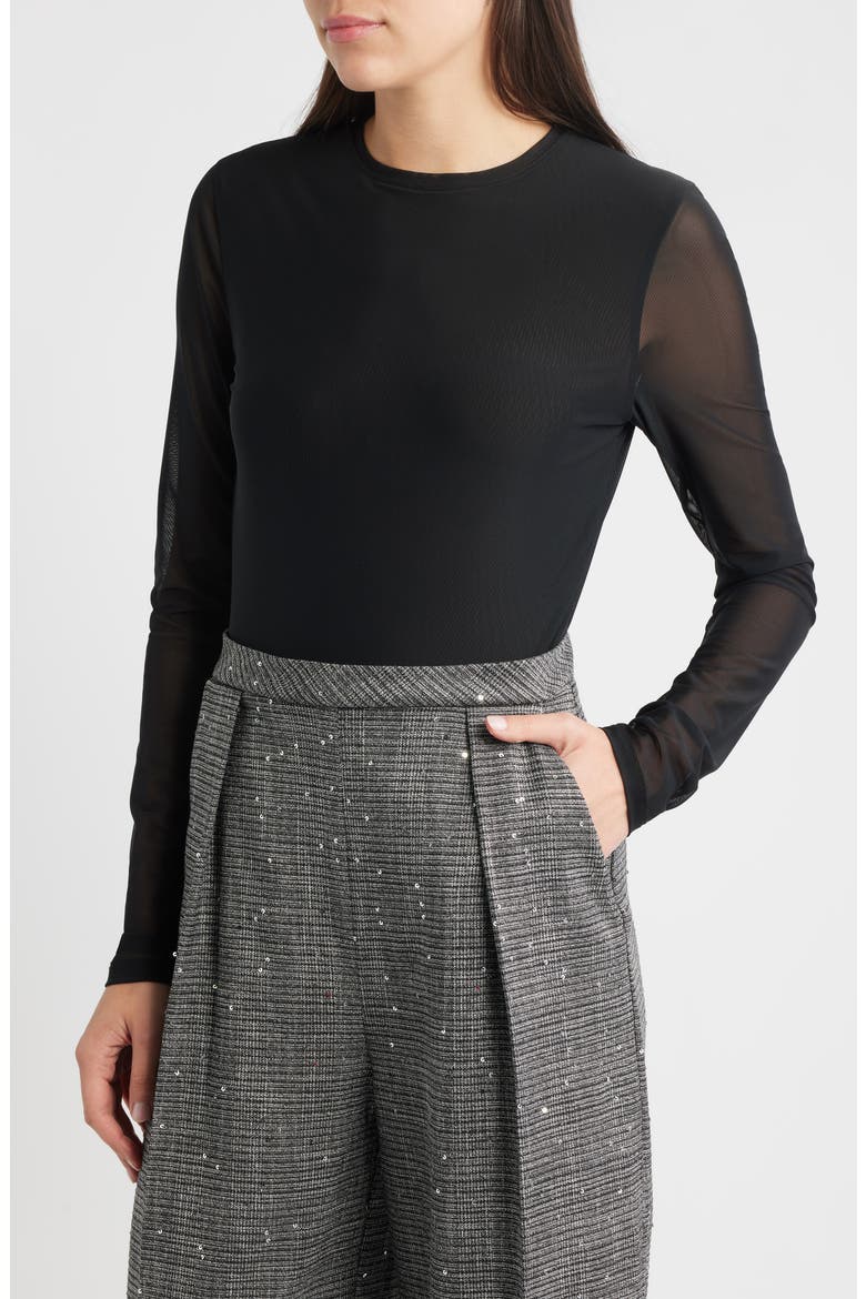 Dante Sequin Long Sleeve Wide Leg Jumpsuit, Alternate, color, METALLIC PLAID
