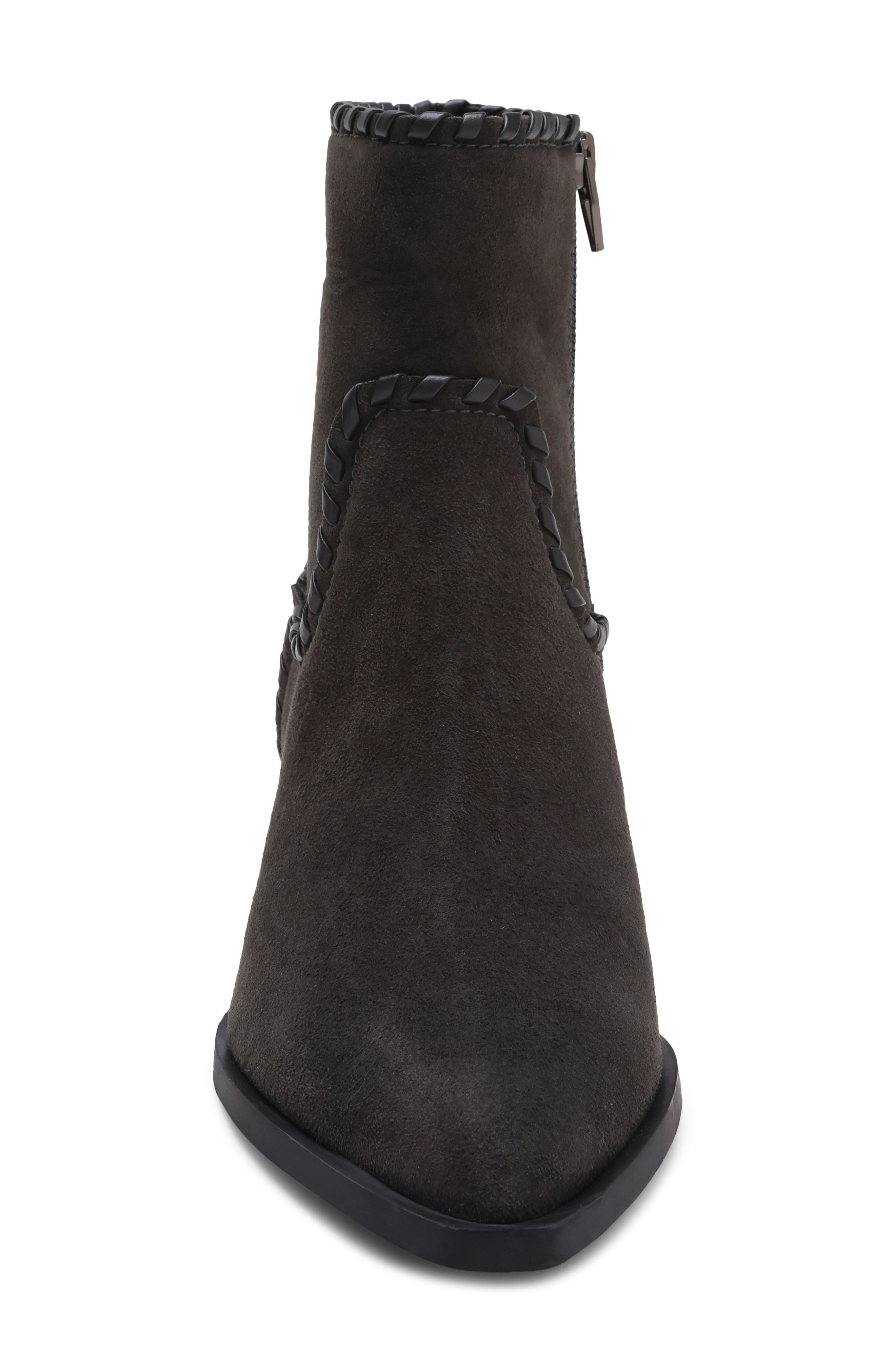 Tazzy Leather Bootie, Alternate, color, ANTHRACITE SUEDE