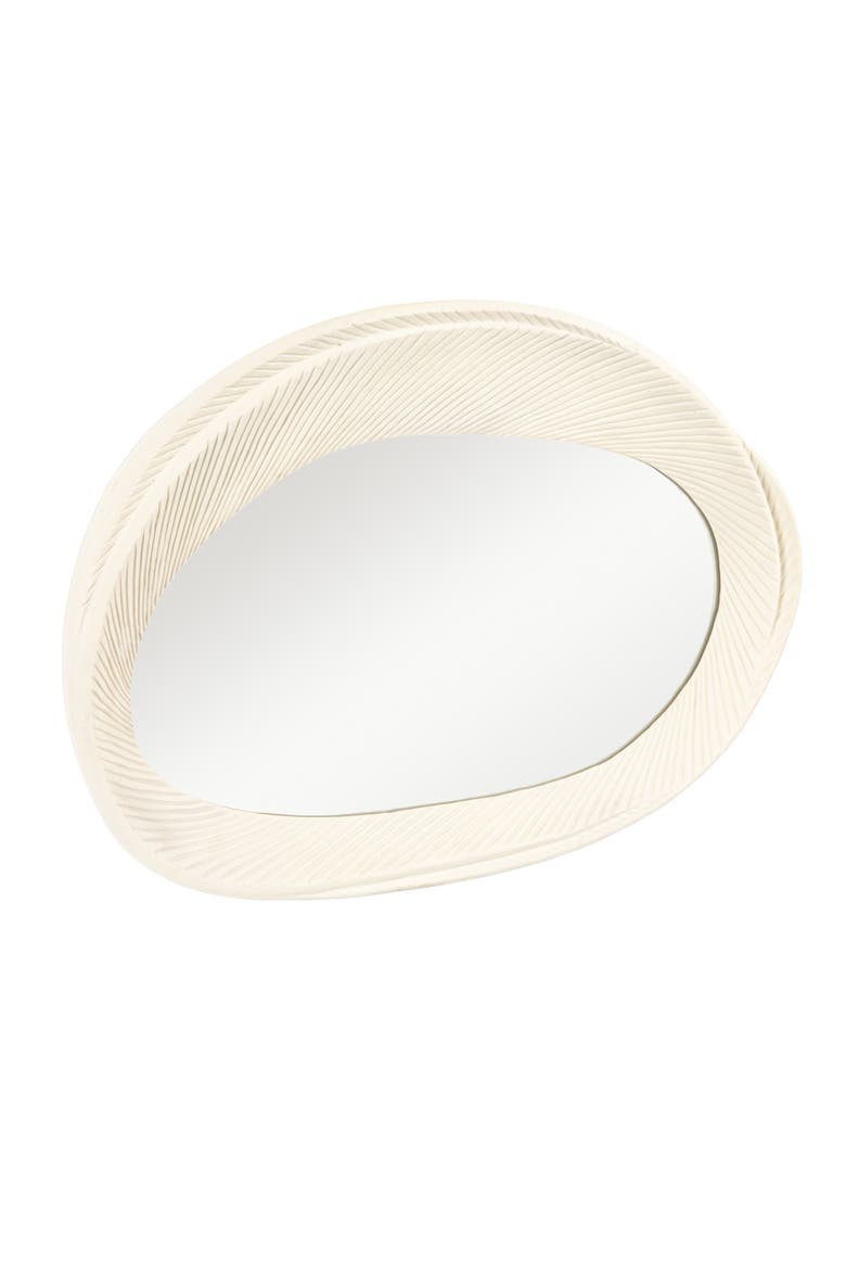 Resin Framed Wall Mirror, Antique White, Main, color, White