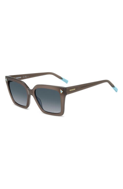 Shop Missoni 55mm Gradient Square Sunglasses In Mud/dark Blue