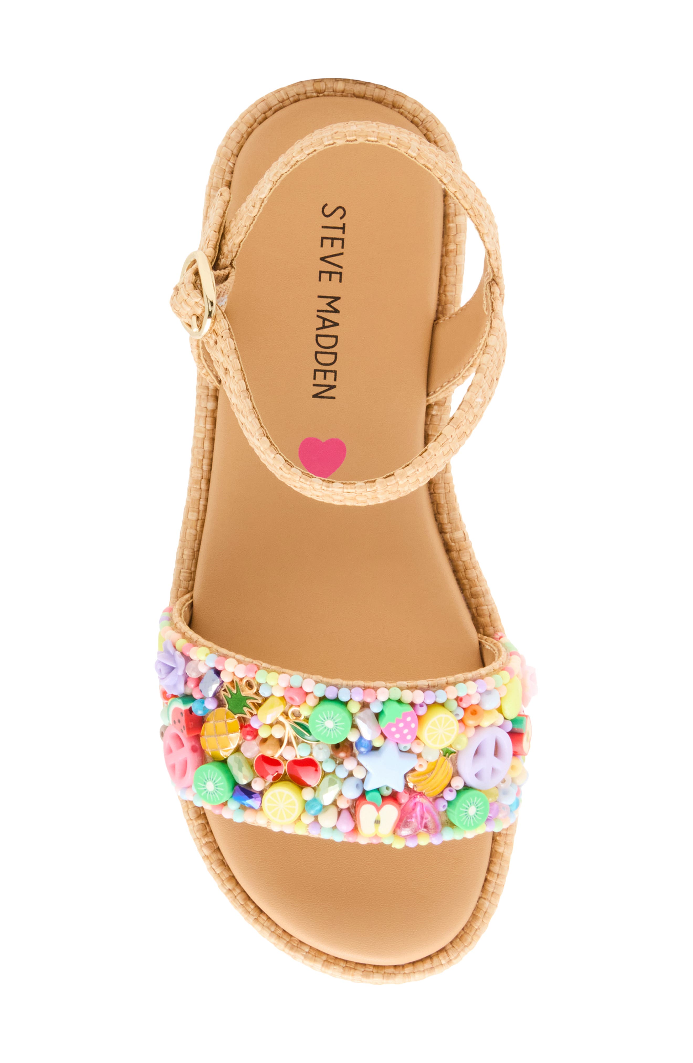 Steve Madden Kids' Arabela Ankle Strap Sandal, Alternate, color, Natural