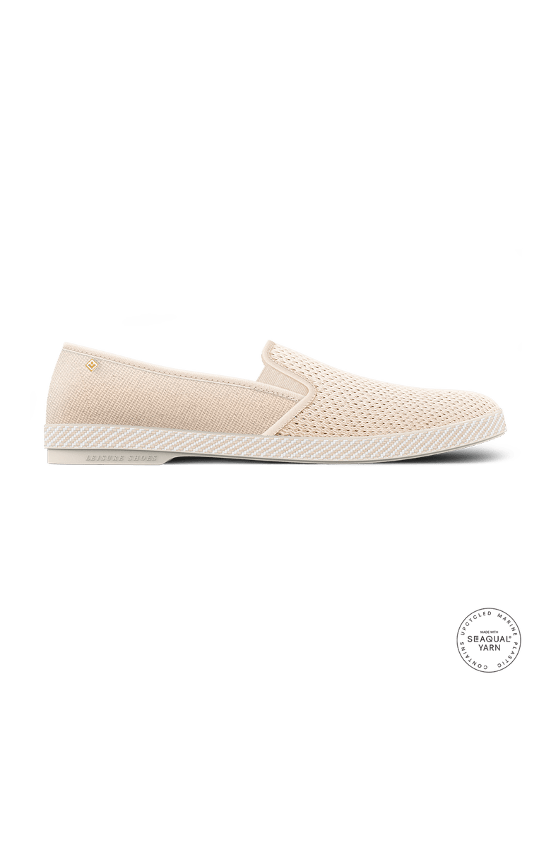 Rivieras Classic Canvas & Mesh Slip-On Loafer, Main, color, Cream