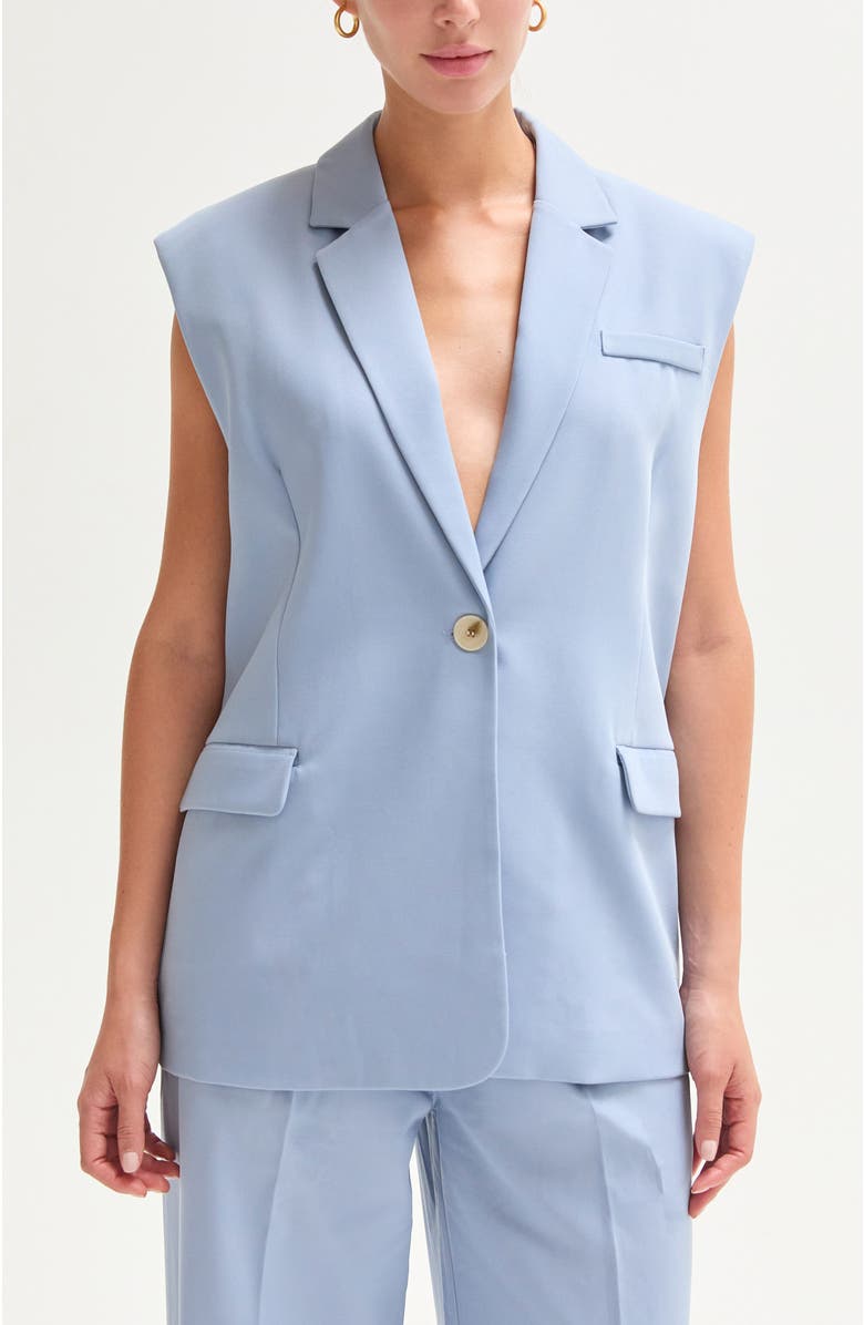 CRESCENT Oversized Blazer Vest, Main, color, Blue