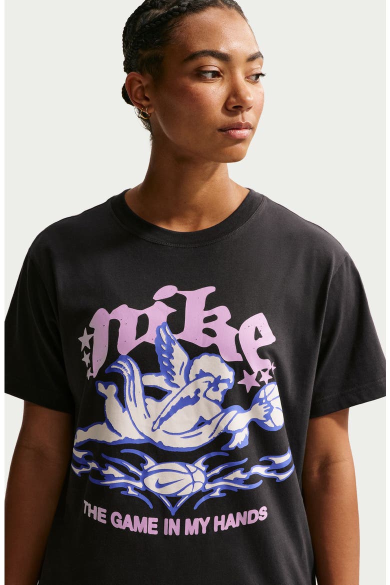 Cotton Graphic T-Shirt, Alternate, color, OFF NOIR