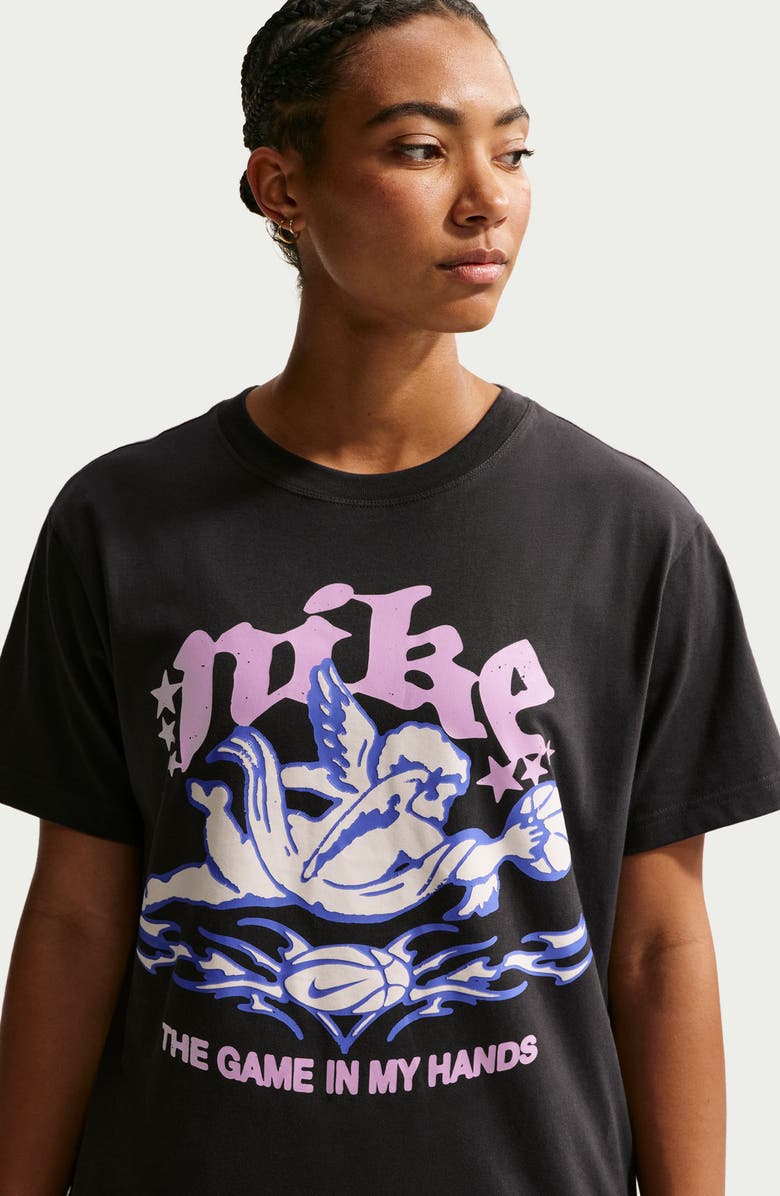 Nike Cotton Graphic T-Shirt, Alternate, color, Off Noir