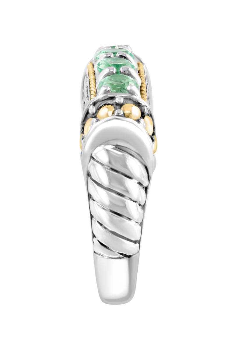 EFFY Two Tone Amethyst Ring, Alternate, color, Green