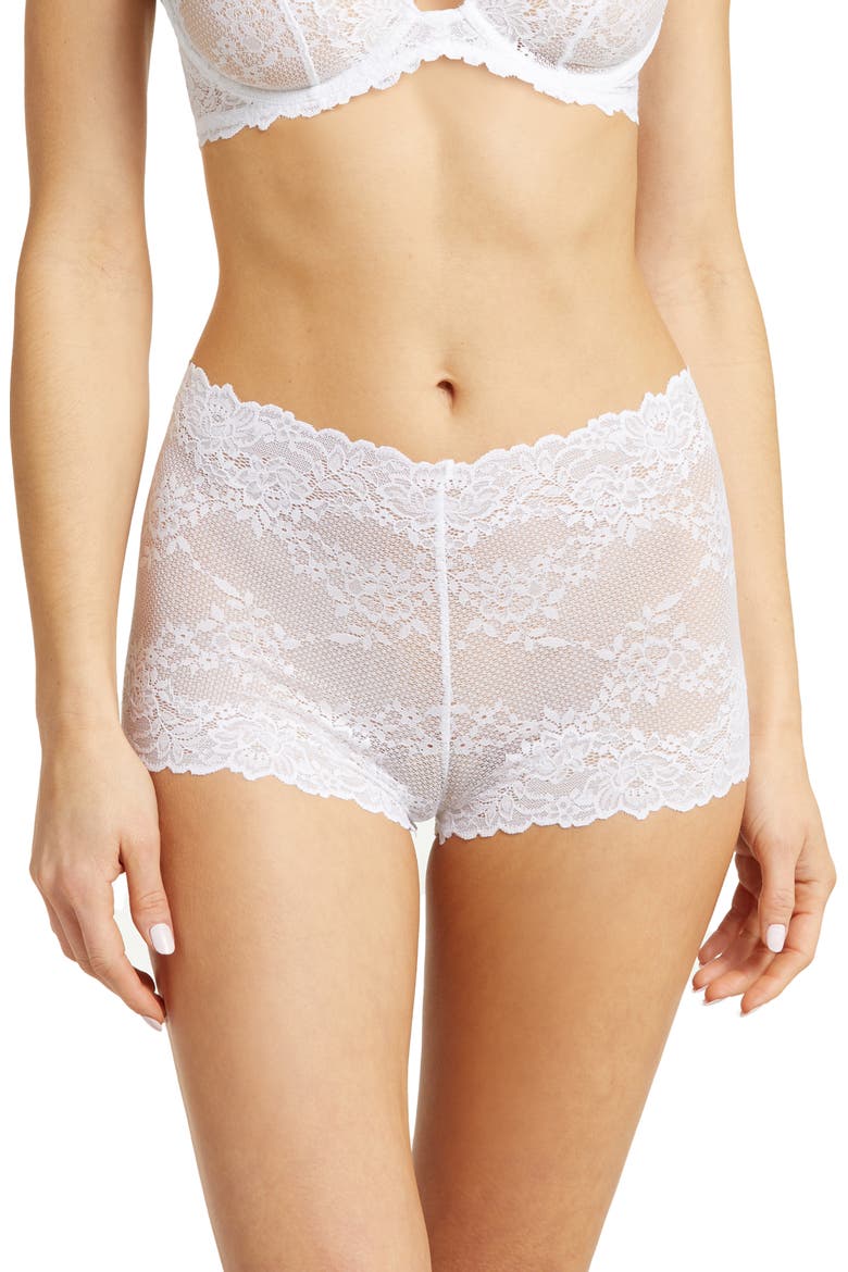Heavenly Lace Boyshorts, Main, color, WHT