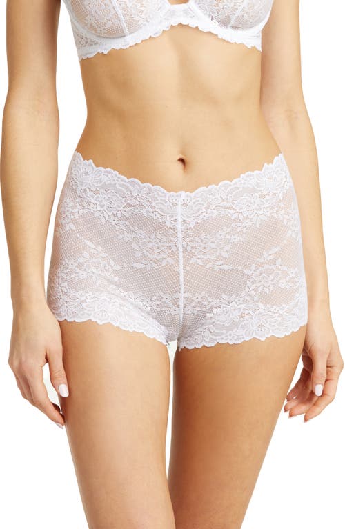 Natori Heavenly Lace Boyshorts in Wht at Nordstrom, Size X-Large
