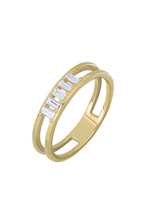 Gatsby Diamond Split Band Stacking Ring