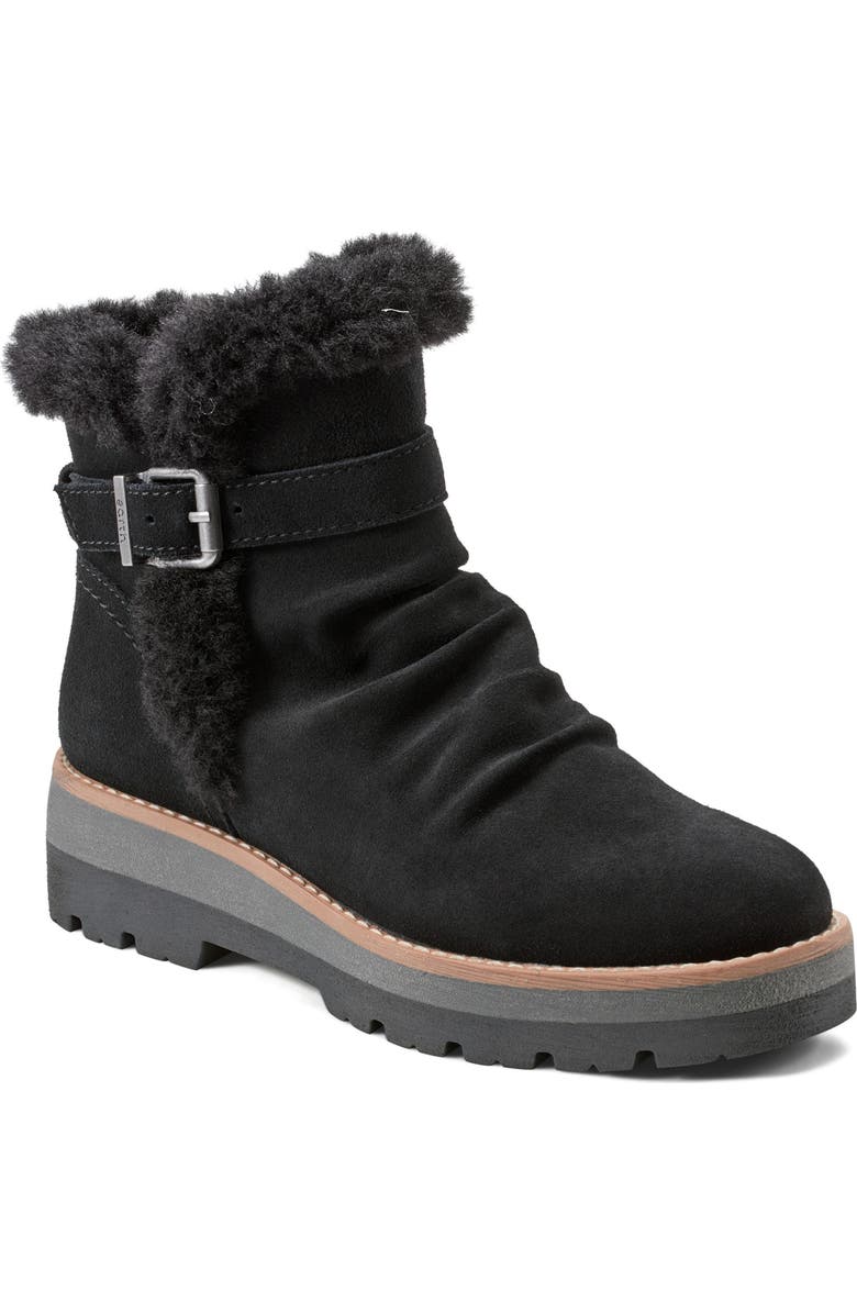 Earth<sup>®</sup> Yara Waterproof Faux Fur Lined Bootie, Main, color, Black