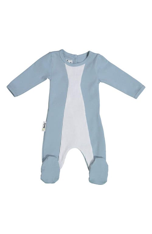 Maniere Manière Two-tone Footie In Blue