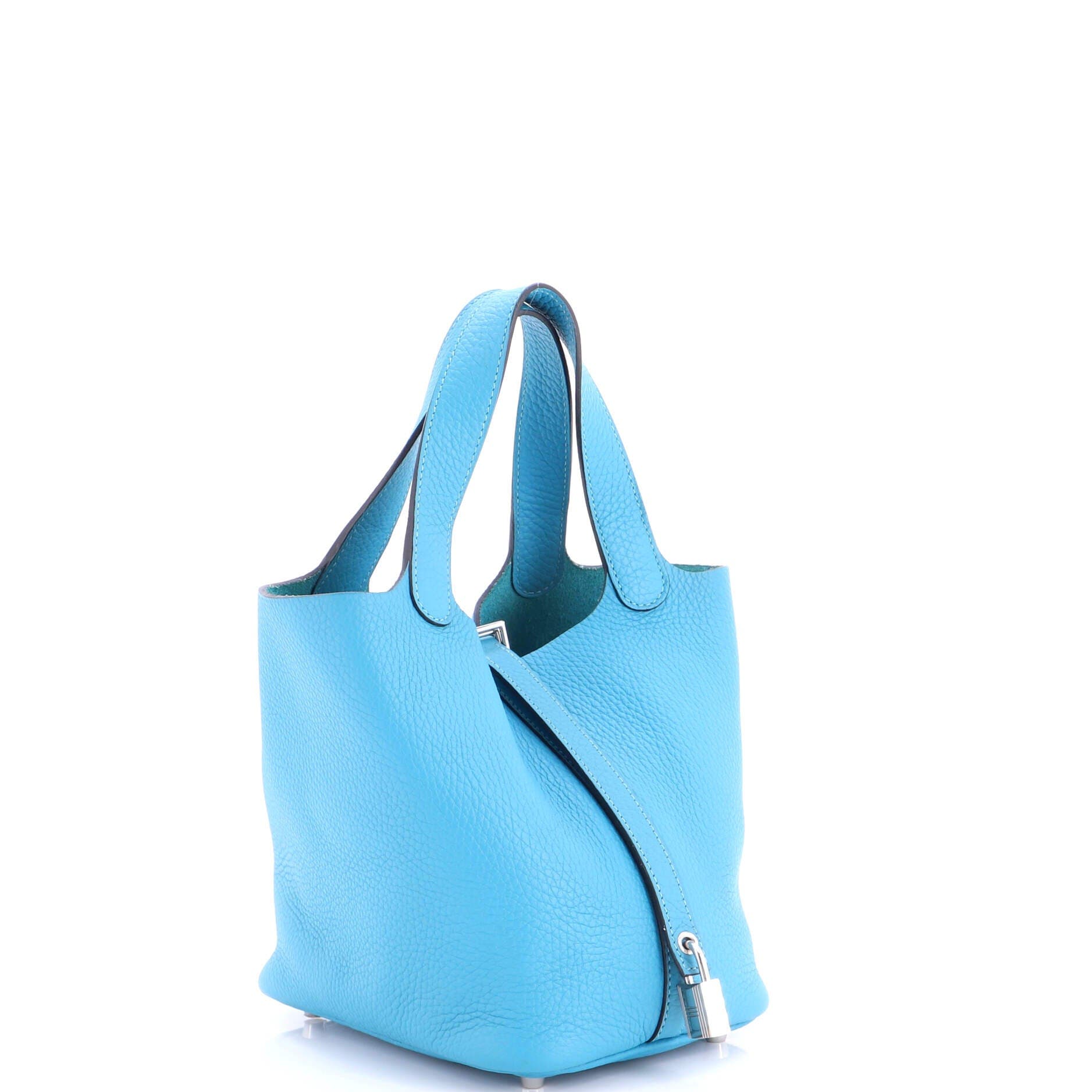 Picotin Lock Bag Clemence PM, Alternate, color, Turquoise