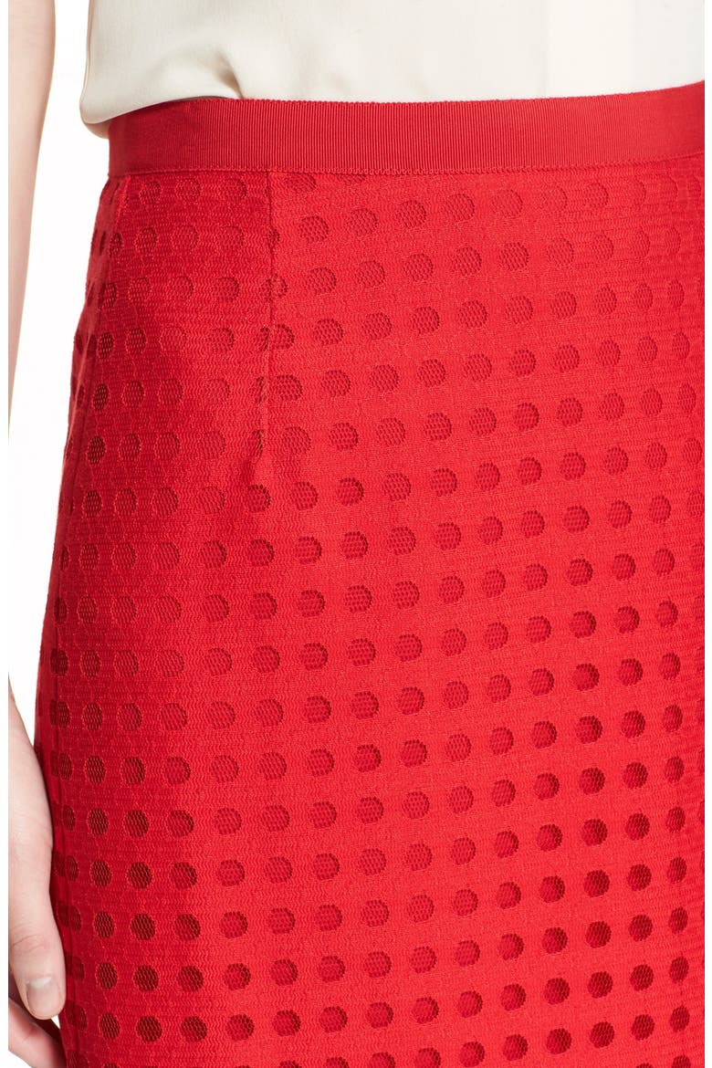 Mesh Pencil Skirt, Alternate, color, SPORT RED